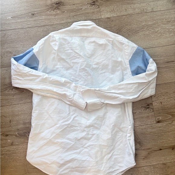 Ralph Lauren Men's White and Blue Colorblock Shirt - Picture 6 of 6